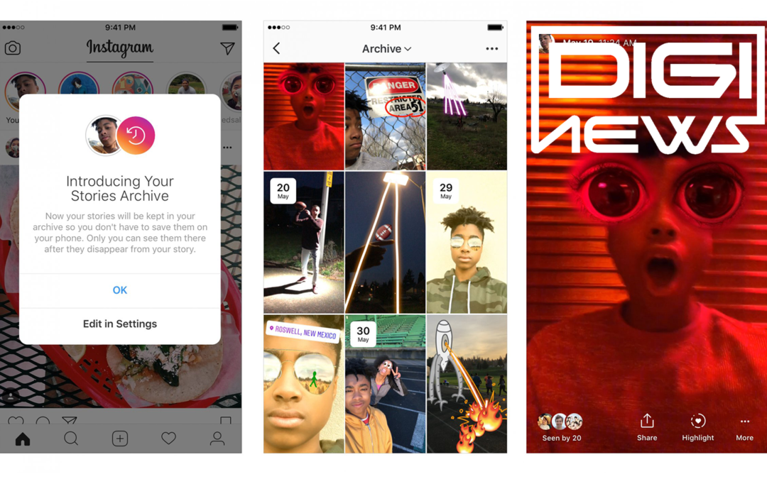 Instagram minulý týždeň predstavil Stories Highlights a Stories archive